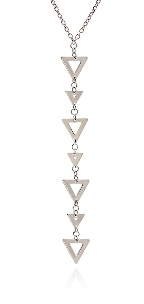 Sterling  Silver Triangle Charm  Dangle Pendant
