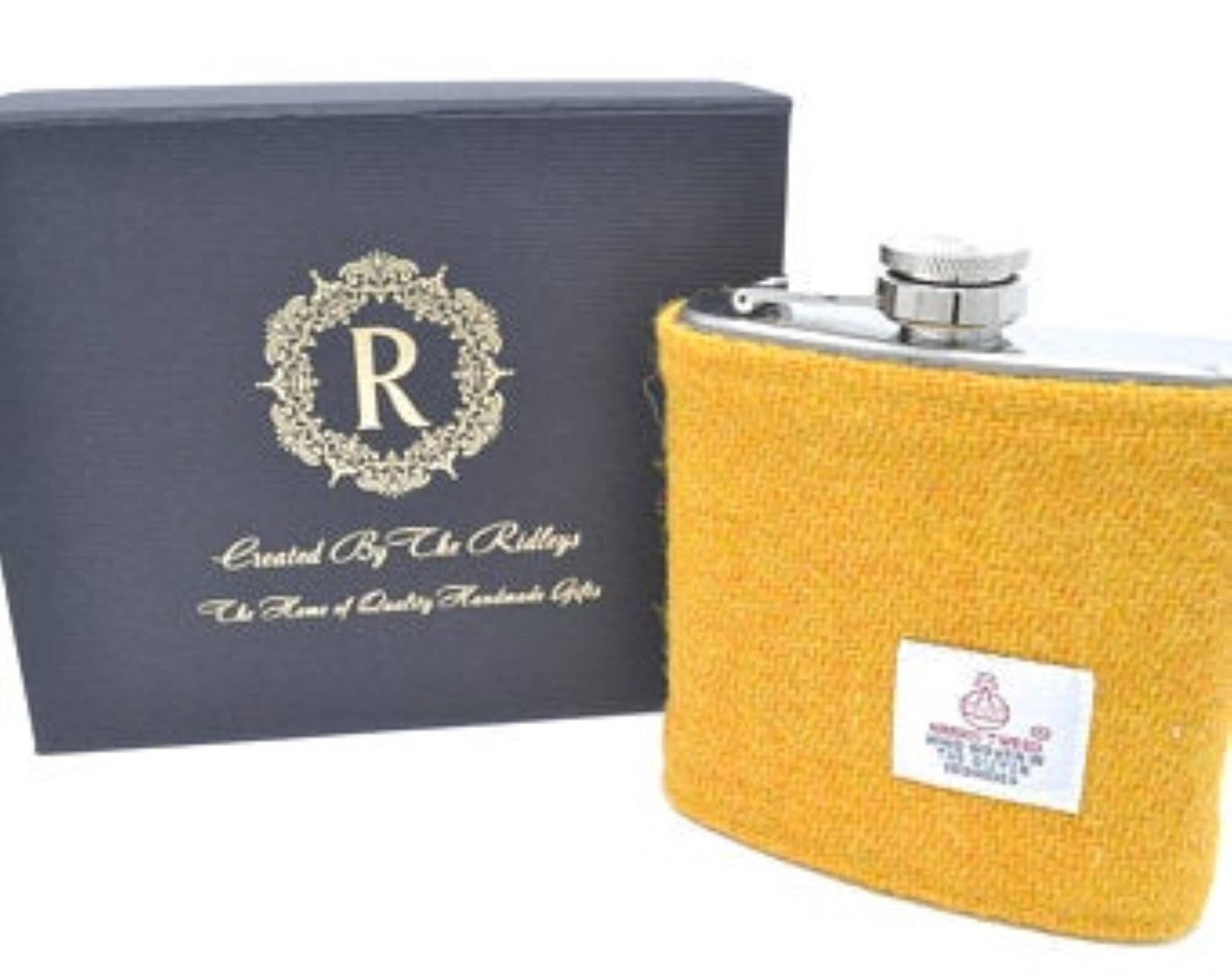 Petaca Harris Tweed de 6 oz - Amarillo - HT29