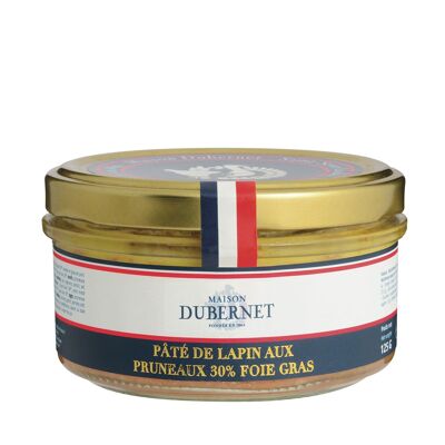 Pâté de lapin aux pruneaux au foie gras