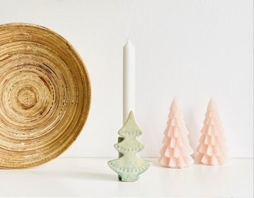Christmas tree candle holder for dinner candle