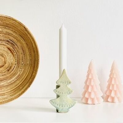 Christmas tree candle holder for dinner candle