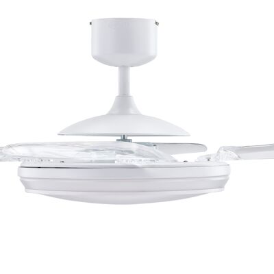 FANAWAY - Evo 1 LED ceiling fan with extendable blades, remote control and light, white