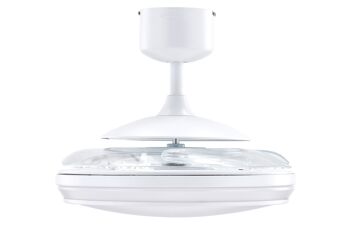 FANAWAY - Ventilateur de plafond LED Evo 1 avec pales extensibles, télécommande et éclairage, blanc 4