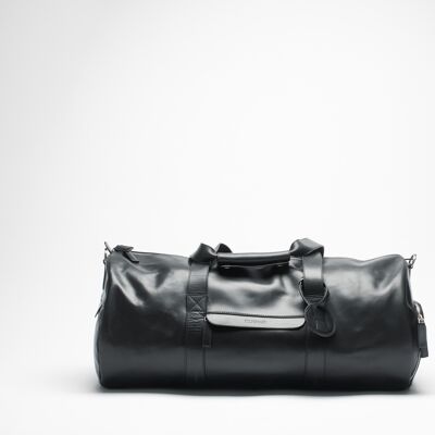 Weekend Duffel Leather Bag black