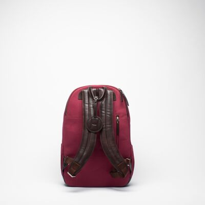 Canvas Tennis Back Pack Burgundy