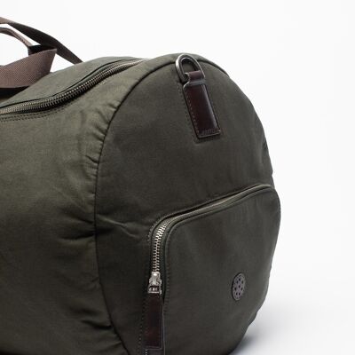 Canvas Tennis Duffel Bag Olive Green