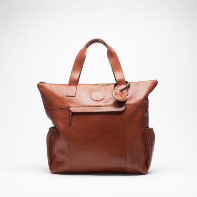 Leather Tote Bag Cognac