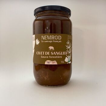 Civet de Sanglier sauce forestière - Gibier - 750g 2