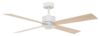 Lucci air - Ventilateur de plafond Airfusion Newport avec télécommande et éclairage LED, blanc avec pales réversibles 1