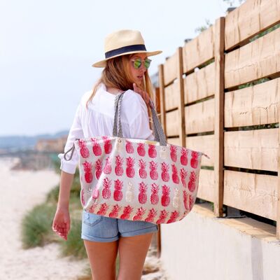 Sac de plage et d'été PlayaPlaya Taille L - L'Imprimé Red Pineapple