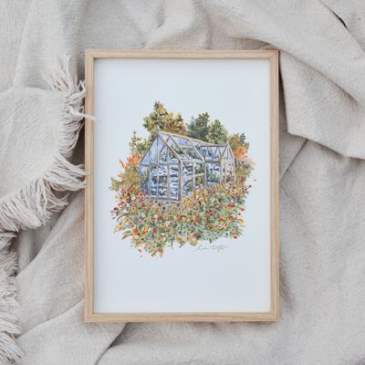 'Mountain in the garden of my soul' FINE-ART PRINT ON BAMBOO PAPER - A5
