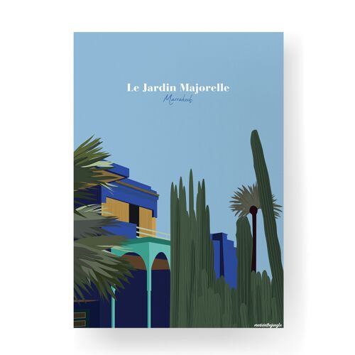 Jardin Majorelle - avec titre - 30x40cm