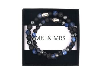 M. & MME. Ensemble de bracelets bleu-noir 2