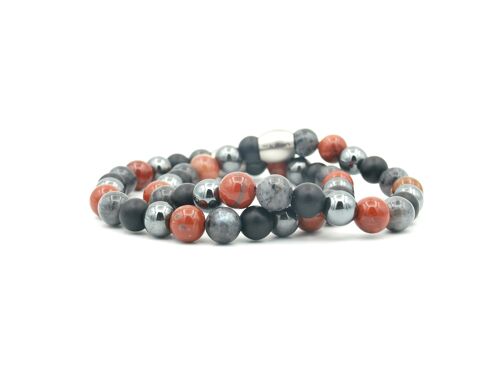 Mr. & MR. Bracelet  set rood-zwart