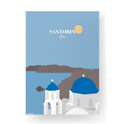 Santorin - mit Titel - 30x40cm