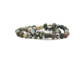 M. & M. Ensemble de bracelets vert 1