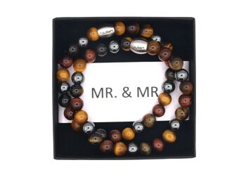 M. & M. Ensemble de bracelets marron 2