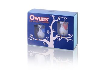 Owltes Rhombus – 2 pièces Owlets Salt & Pepper Set, porcelaine 2
