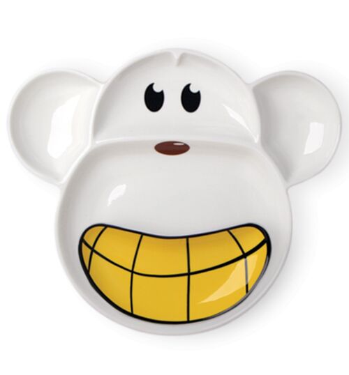 Smiling Monkey, 2 pcs. porcelain plates for children