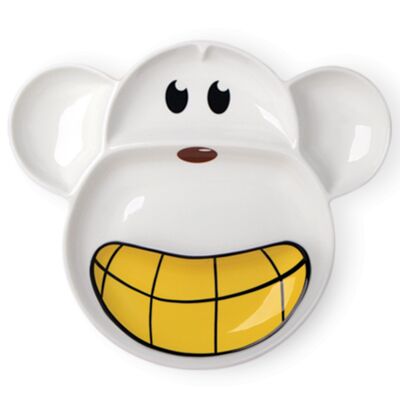 Smiling Monkey, 2 pcs. porcelain plates for children