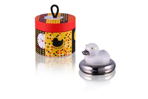 3 in1 Swimming Duckie Table Clock/Jewelry box and Porcelain Figurine, Hat Box