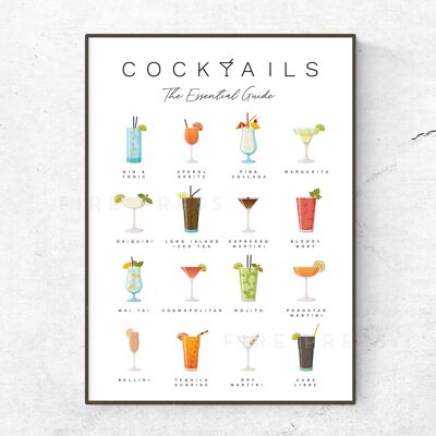 Affiche du guide des cocktails__A1 (23,4 "x 33,1")