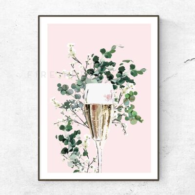 Poster in vetro di champagne__A1 (23,4 "x 33,1") / menta