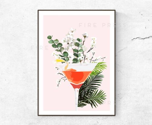 Cosmopolitan Cocktail Poster__A1 (23.4"x33.1") / Orange