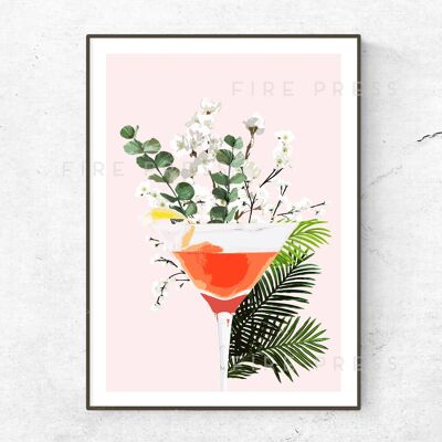 Poster cocktail cosmopolita__A1 (23,4"x33,1") / Arancione