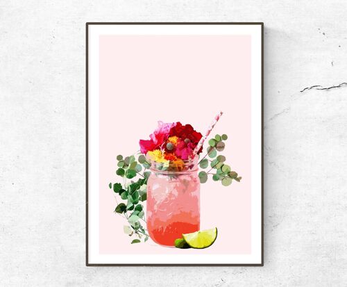 Strawberry Daiquiri Cocktail Poster__A1 (23.4"x33.1") / Mint