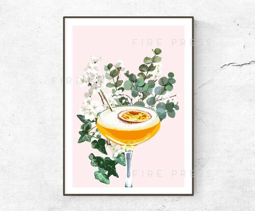 Pornstar Martini Cocktail Poster__A1 (23.4"x33.1") / Orange