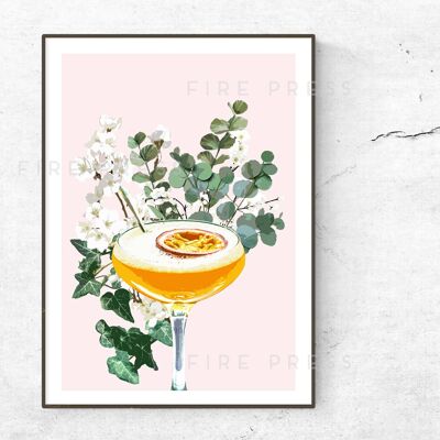 Pornostar Martini Cocktail Poster__A1 (23.4"x33.1") / Orange