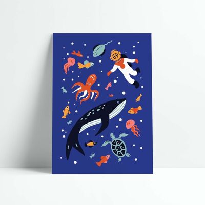 Poster 30x40 cm The Diver