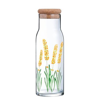 Hand Painted 1L Carafe - Yellow Lavender