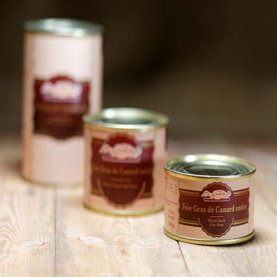 Canned whole duck foie gras 130g