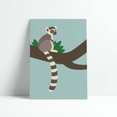 Poster 30x40 cm Der Lemur