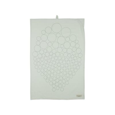 Tea towel - Green w. dots