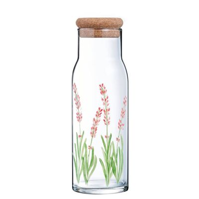 Hand Painted 1L Carafe - Red Lavender