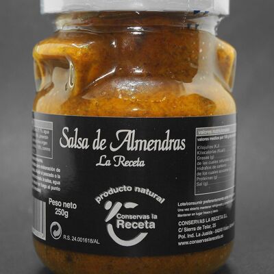 Salsa de almendras la receta 250 gr