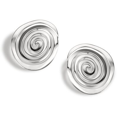 SWIRL EARRINGS / SILVER