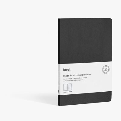 A5 Softcover Notebook - Black (Dotted)