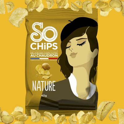 Einfache Chips, 40 g, mit handwerklichem Qualitätssiegel