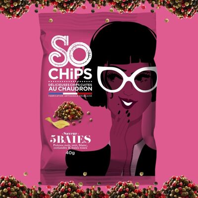 Pepper and Berry Crisps 40g Artisan Quality Label