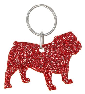 Porte-clés Bulldog Glitter 1