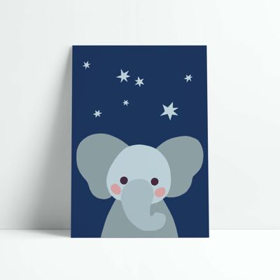 Poster 30x40 cm Der Elefant