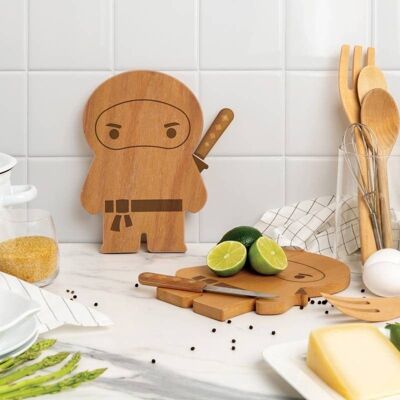 NINJA BOARD - wooden cutting board and knife - father's day