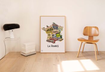 Carte de France des alcools - Affiche 30x40 cm - Idée cadeau pour amoureux de spiritueux 4