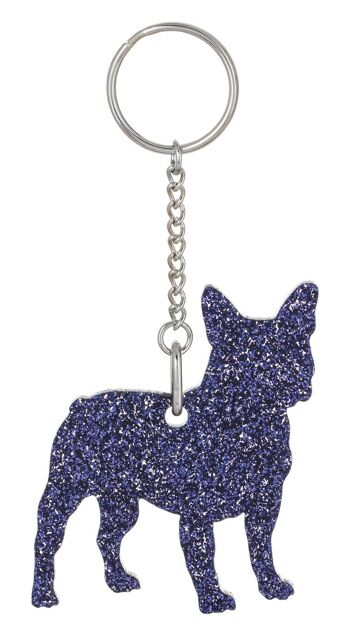 Porte-clés Bouledogue Français Glitter 1