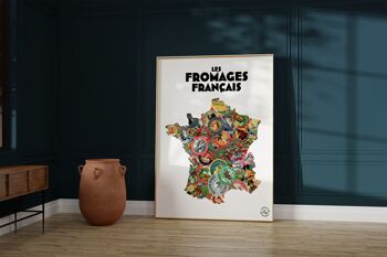 Carte de France des fromages - Idée cadeau pour amoureux de fromage 1