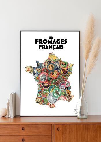 Carte de France des fromages - Idée cadeau pour amoureux de fromage 4